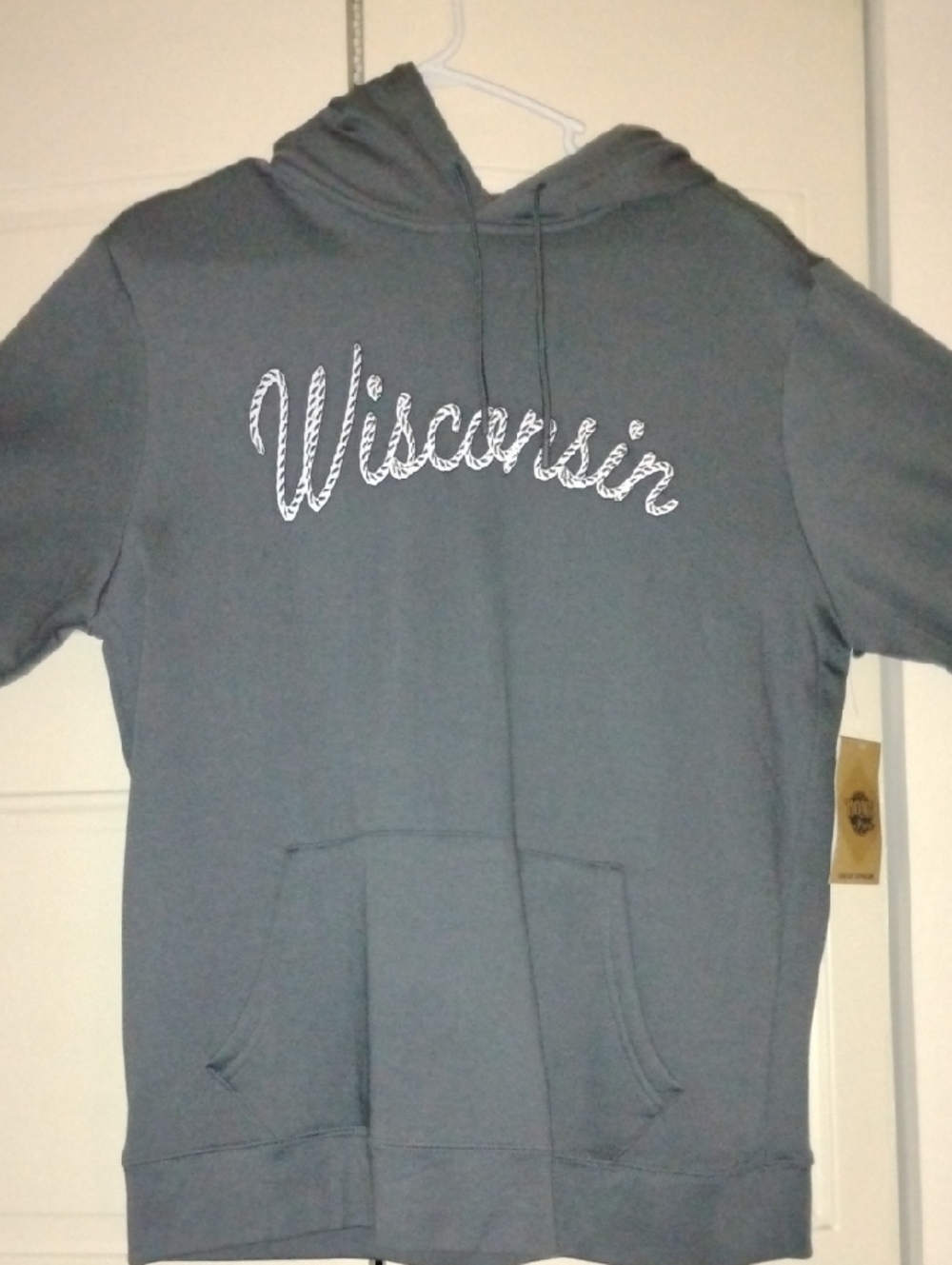 Wisconsin Rope Script Hoodie - Charcoal Gray